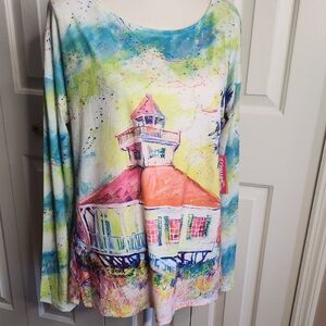 Colorful Artistic Long Sleeve Top